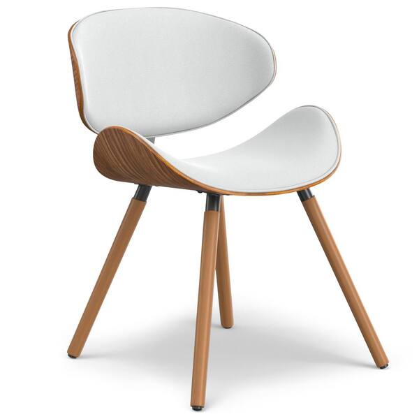Simpli Home Marana faux leather Ergonomic Mid Century Modern Dining ...