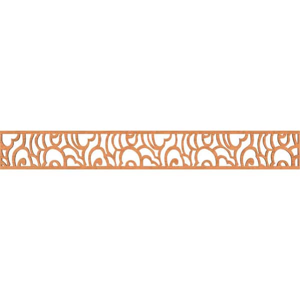 Ekena Millwork Springfield Fretwork 0.25 in. D x 46.5 in. W x 6 in. L Cherry Wood Panel Moulding