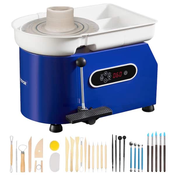 11 in. Pottery Wheel 450-Watt Electric Ceramic Clay Machine Adjustable 0-300RPM Sculpting Tool Art Craft DIY