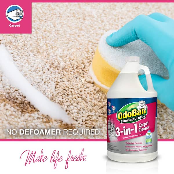 Odoban 1 Gal 3 In Carpet Cleaner Concentrated Cleaning Solution Epa Safer Choice Certified Fragrance Free 960261 G The