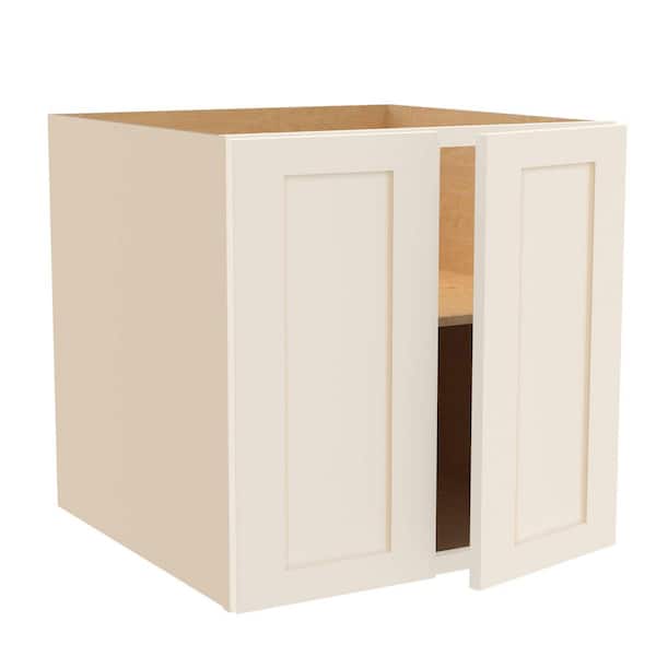 Home Decorators Collection Newport 24 in. W x 24 in. D x 24 in. H Assembled Plywood Wall Bridge Kitchen Cabinet in Blended Cream with Soft Close