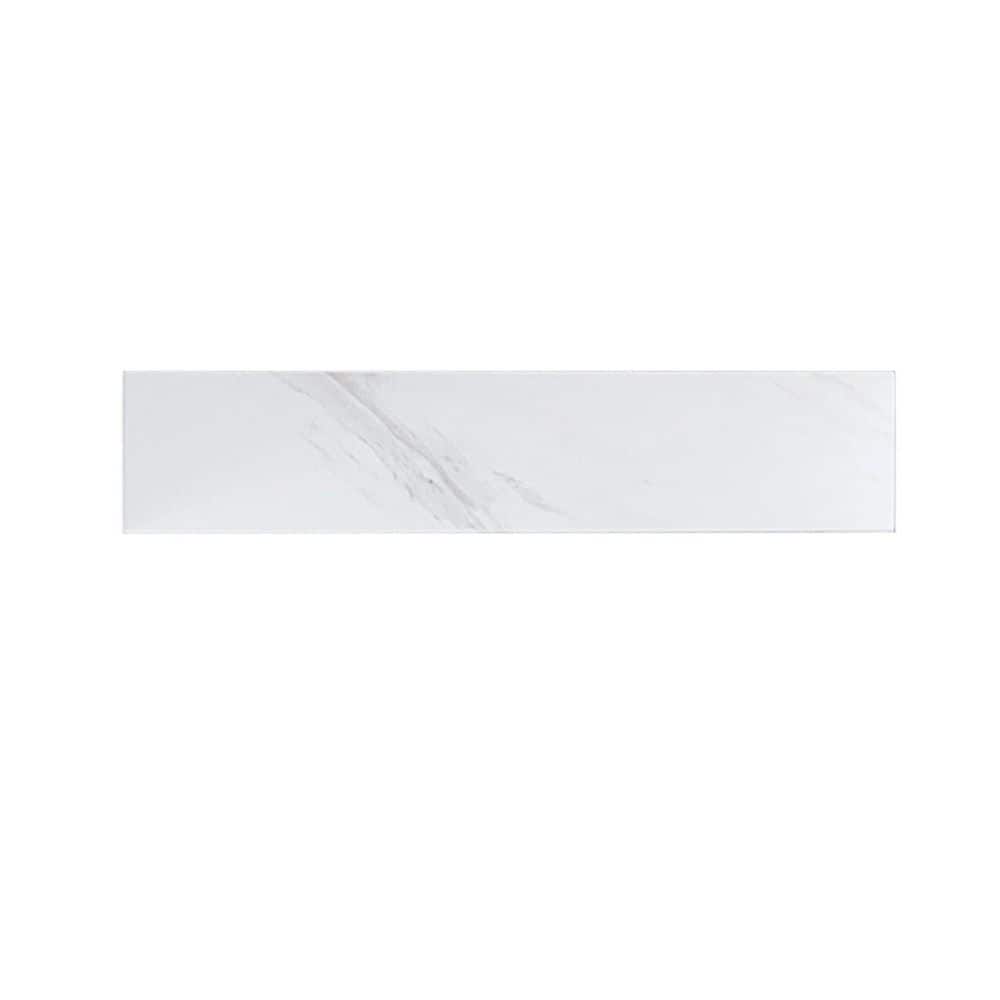22 in. 1-Piece White Marble Bathroom Vanity Backsplash, 4 in. High Side Splash Panel for Vanity Top price history on PriceWatchPro