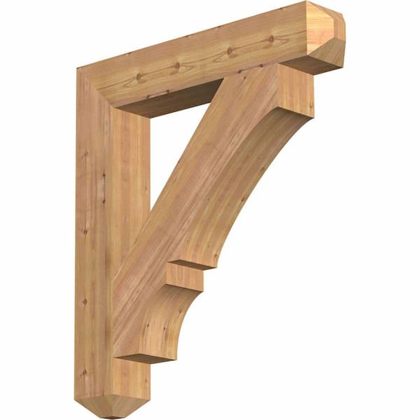 Ekena Millwork 5-1/2 in. x 38 in. x 34 in. Western Red Cedar Balboa Craftsman Smooth Bracket