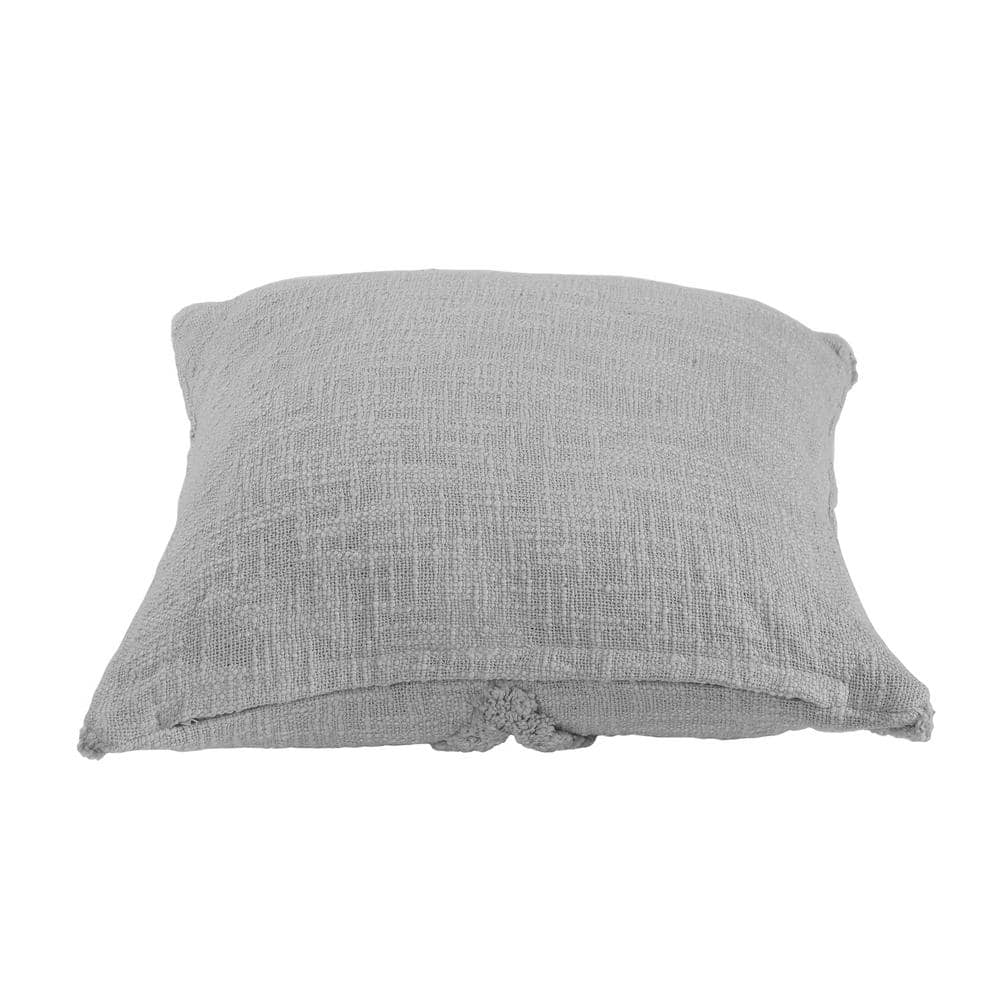 Reese Light Gray Cotton Geometric 18" Square Throw Pillow Set