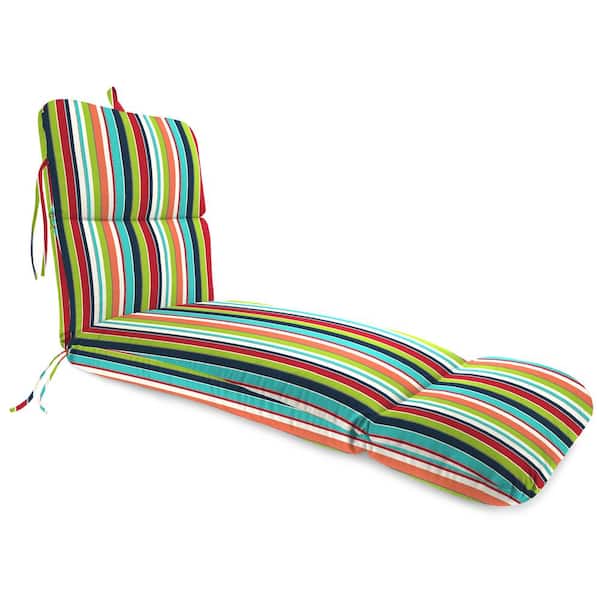 74 in. L x 22 in. W x 5 in. T Outdoor Chaise Lounge Cushion in Sunbrella Carousel Confetti