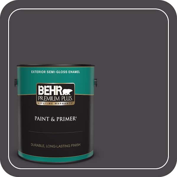 BEHR PREMIUM PLUS 1 gal. #N550-7 Catwalk Semi-Gloss Enamel Exterior Paint & Primer