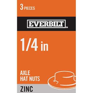 1/4 in. Zinc Plated Axle Hat Nut (3-Pack)