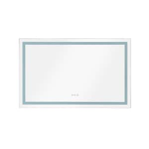 40 in. W x 24 in. H Rectangualr Frameless Anti-fog Wall Bathroom Vanity Mirror in White LED Bright High Lumen Dimmer