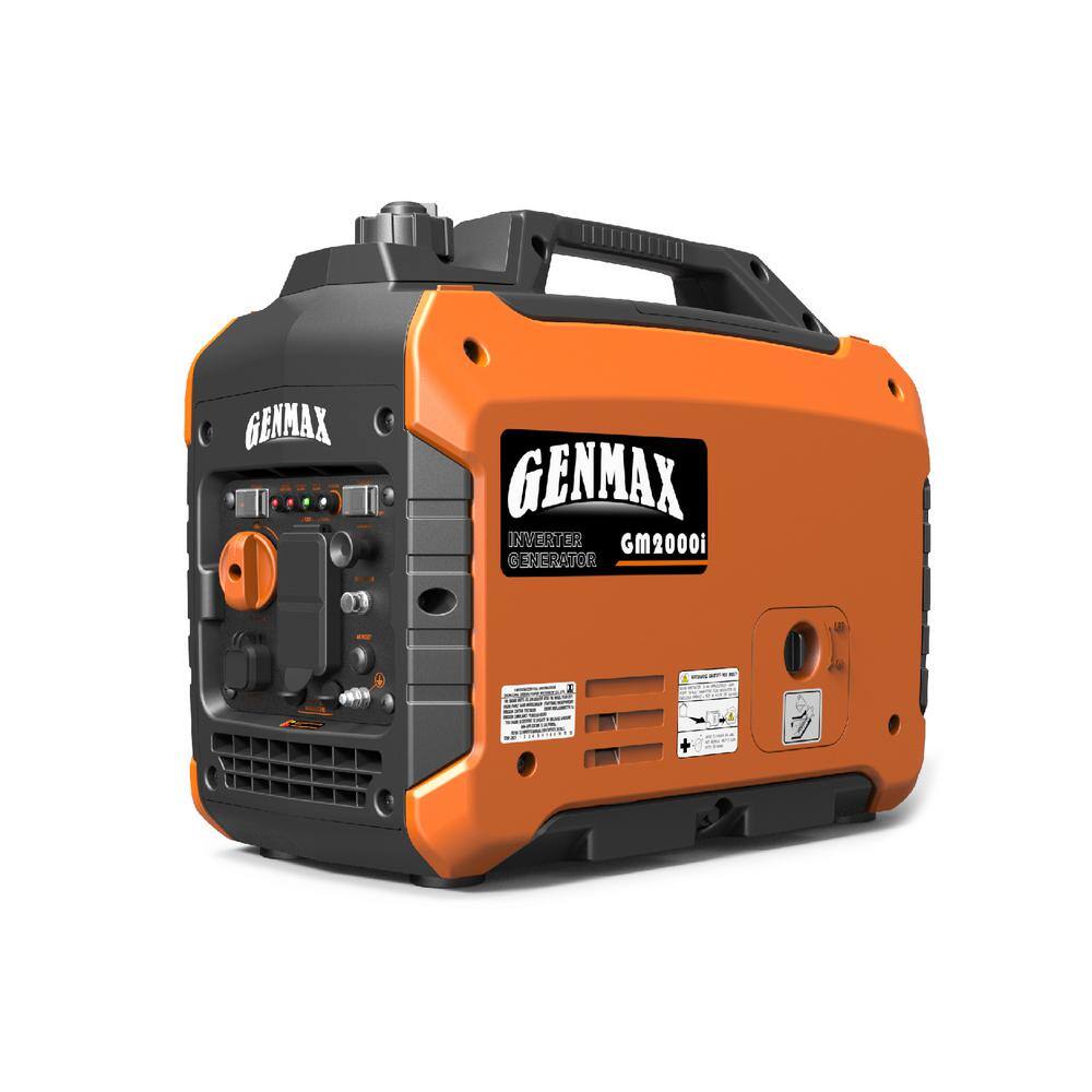 GENMAX 2000 Watt Recoil Start Gasoline Powered Inverter Generator with