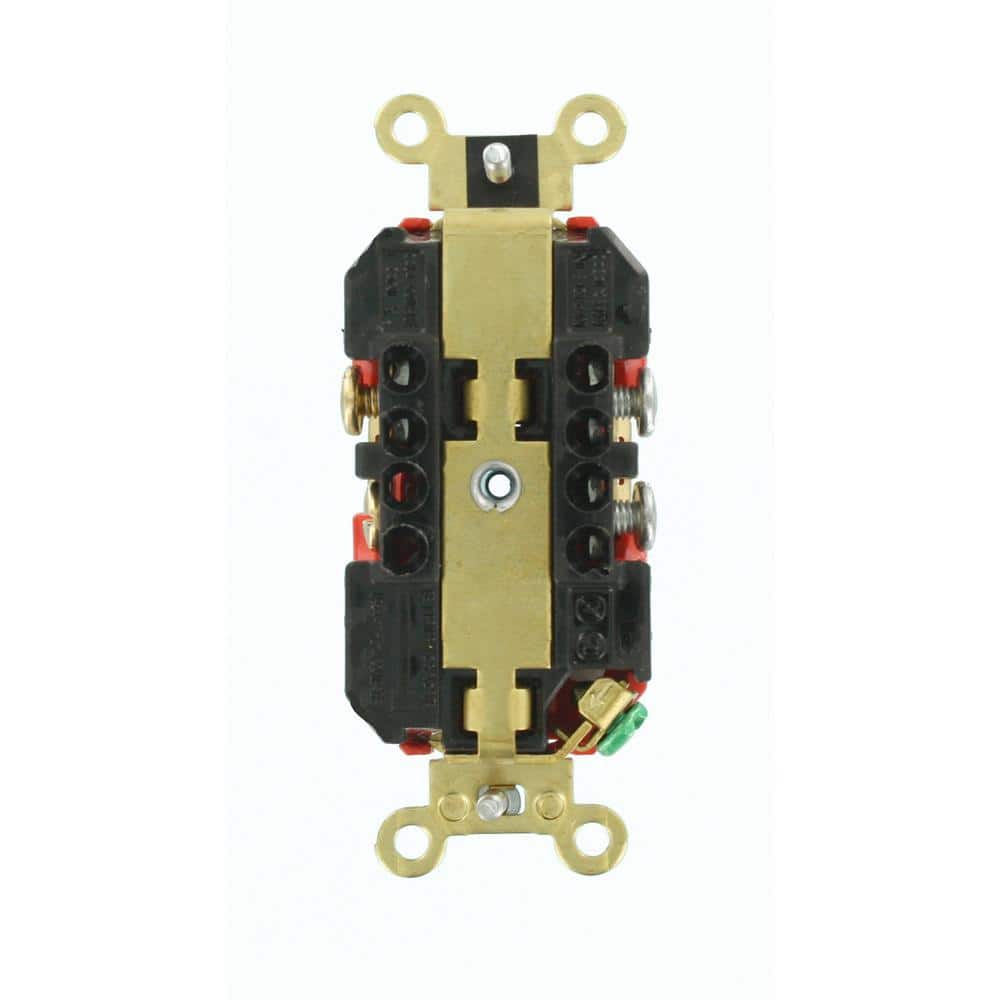 Red Industrial Grade Tamper-Resistant Duplex Receptacle with Wall Plate