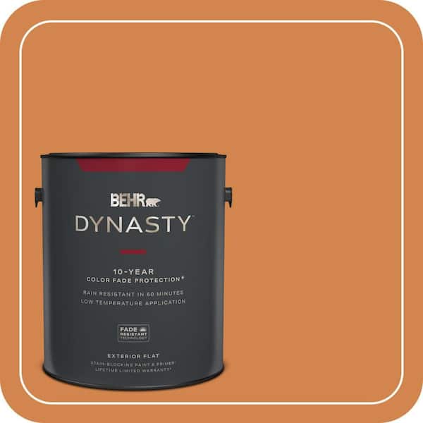 BEHR DYNASTY 1 gal. #PPU3-03 Flaming Torch Flat Exterior Stain-Blocking Paint & Primer