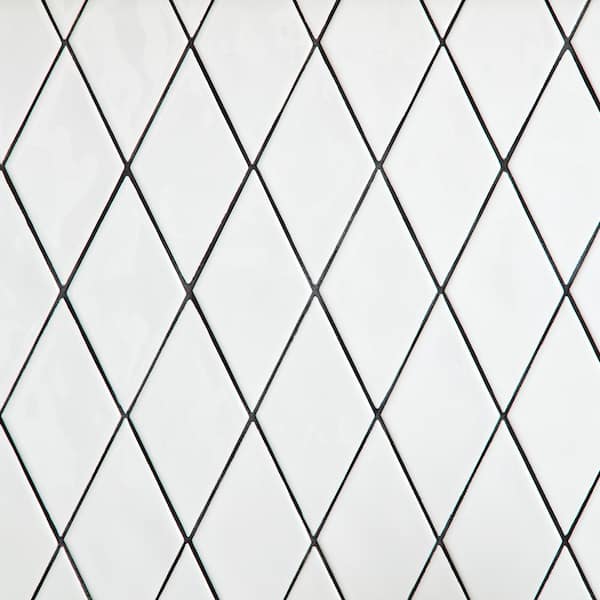 Daltile LuxeCraft Handmade White Rhombus 3 in. x 6 in. Glazed Wall Ceramic Tile (5.04 sq. ft./Case)