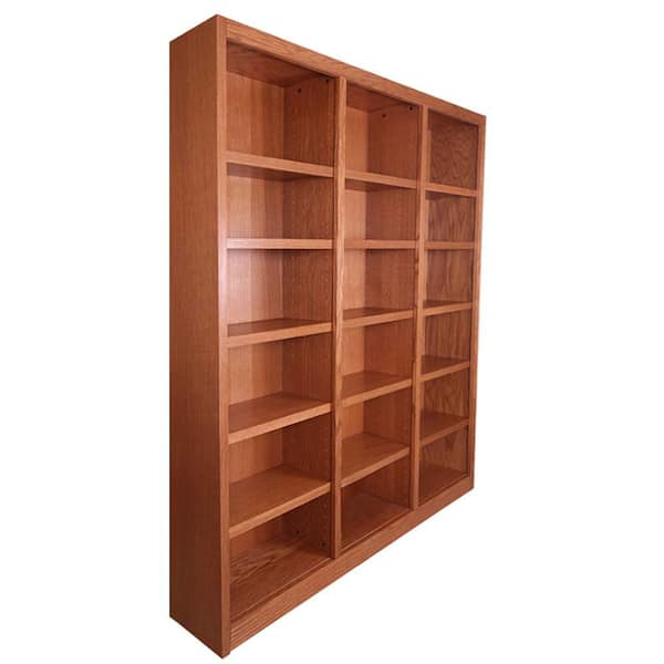 Concepts In Wood 84 in. Dry Oak Wood 18-shelf Standard Bookcase