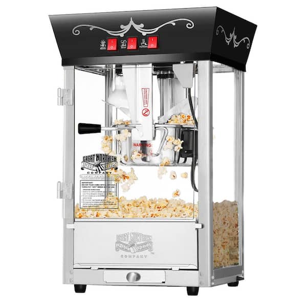 GREAT NORTHERN Matinee Movie 8 oz. Antique Black Countertop Popcorn Machine