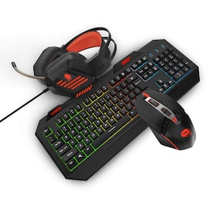 Tango Battle Group Gaming Set Wired Gaming Keyboard, Mouse, and Headset (3-Piece)
