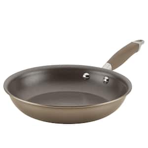 10 .25 in. Hard-Anodized Aluminum Ultra Durable Nonstick Stain-Resistant Skillet in Bronze with Comfortable Grip Handle