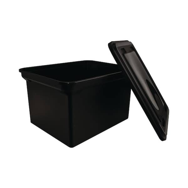 8 Gal. StorageTote with Lid in Black