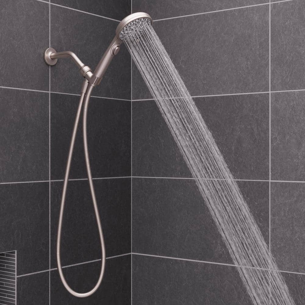HydroFuse Brushed Nickel 6-Function Handheld Shower Head