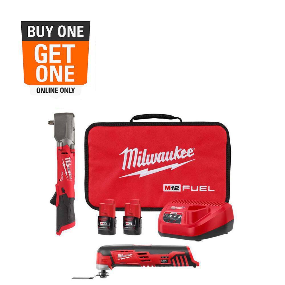 M12 FUEL 12V Lithium-Ion Brushless Cordless 3/8 in. Right Angle Impact Wrench Kit w Two 2.0 Ah Batteries & Multi-Tool price history on PriceWatchPro