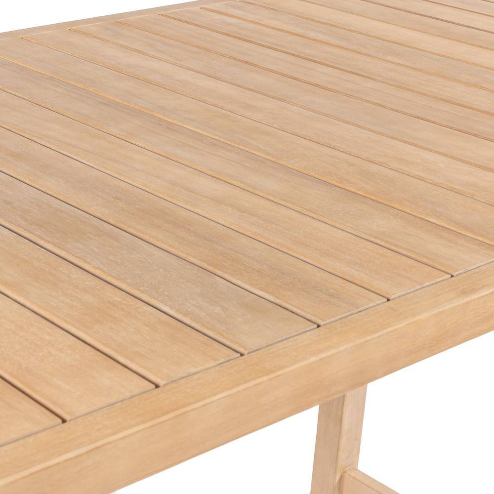 Porto 2-Person Beige and Light Teak Acacia Wood Bar Set