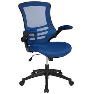 Mesh Swivel Mid-Back Desk Chair in Blue