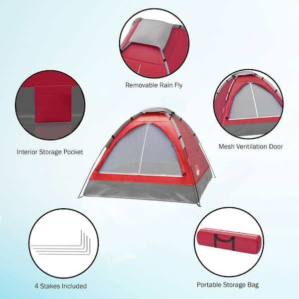 Wakeman Outdoors Red Collapsible Multi-Use Camping Basket with Comfort Grip  Carrying Handles HW4700043 - The Home Depot