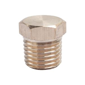 1/4 in. MIP Brass Pipe Hex Head Plug Fitting (10-Pack)