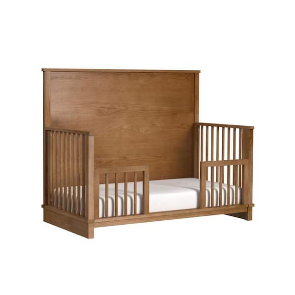 Cassian Brown Oak Crib with Guard Rail