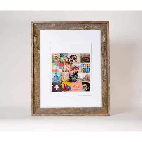 Creative Gallery 16 in. x 20 in. Rustic Reclaimed Barnwood Picture Frame