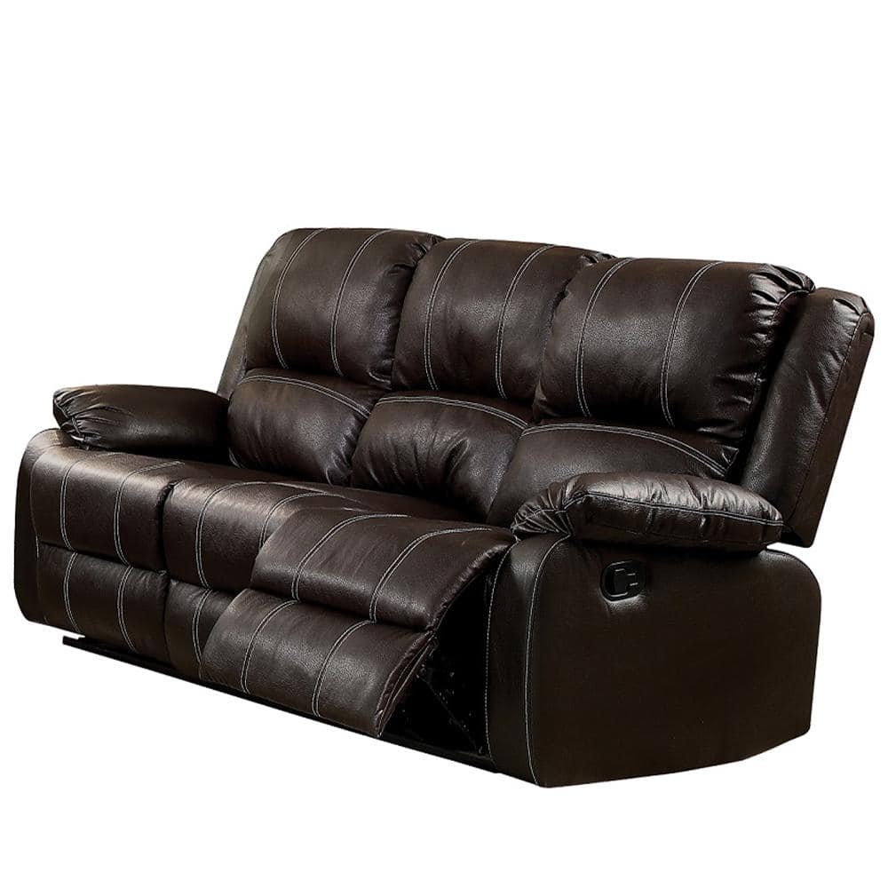 Acme Furniture Zuriel 37 in. Pillow Top Arm Leather Rectangle
