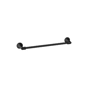 Windley 18 in. Wall Mounted Towel Bar in Satin Black