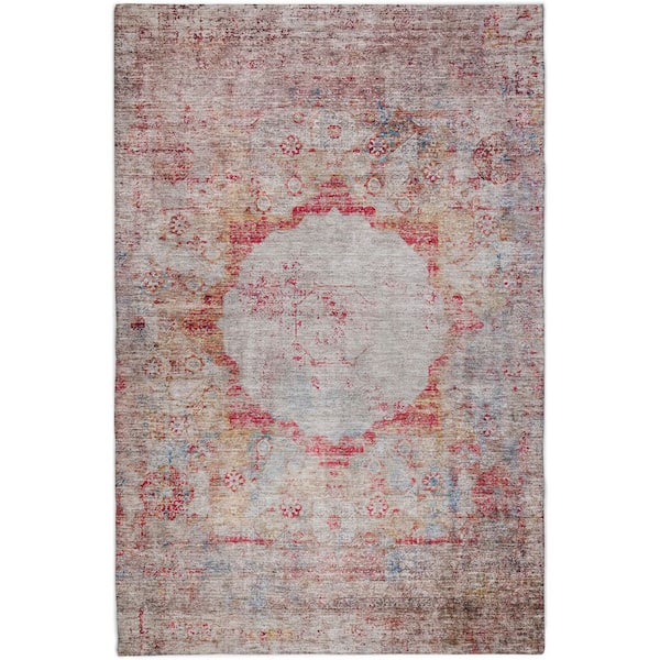 Dream Shag Premium Machine Washable Abstract ADS675 Red 10 ft. x 14 ft. Area Rug