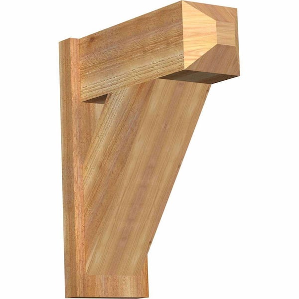 Ekena Millwork 8 in. x 24 in. x 20 in. Western Red Cedar Traditional Craftsman Rough Sawn Outlooker