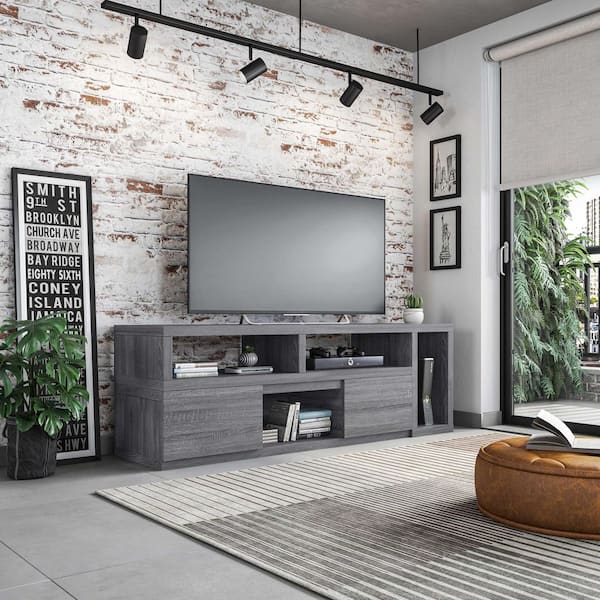 ディディモス ウルトラマリン　サイズ5 Techni Home Techni Mobili 55.5 in. Gray Wood TV Stand Fits TVs Up
