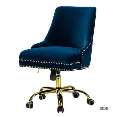 Bella 23 in. Width Standard Navy Fabric Task Chair with Adjustable Height