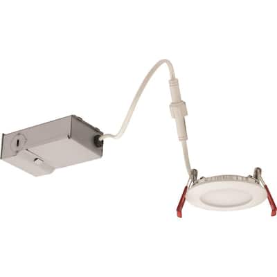 Lithonia Lighting Wafer 3 In White Integrated Led Recessed Kit Wf3 Led 40k Mw M6 The Home Depot