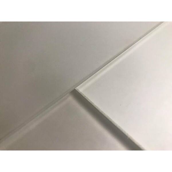 Abolos Forever 42-Pack Eternal White/Glossy 3-in x 12-in Glossy Glass Subway Peel & Stick Wall Tile