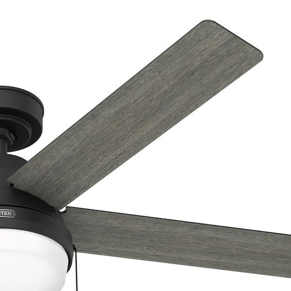 Hunter Locke 52 in. Indoor Matte Black Ceiling Fan with