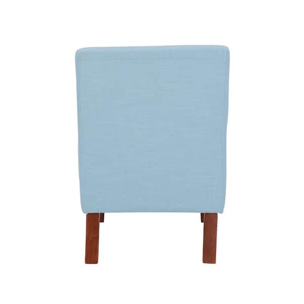 Linon Home Decor Eucalyptus Light Blue Polyester Accent Chair with ...