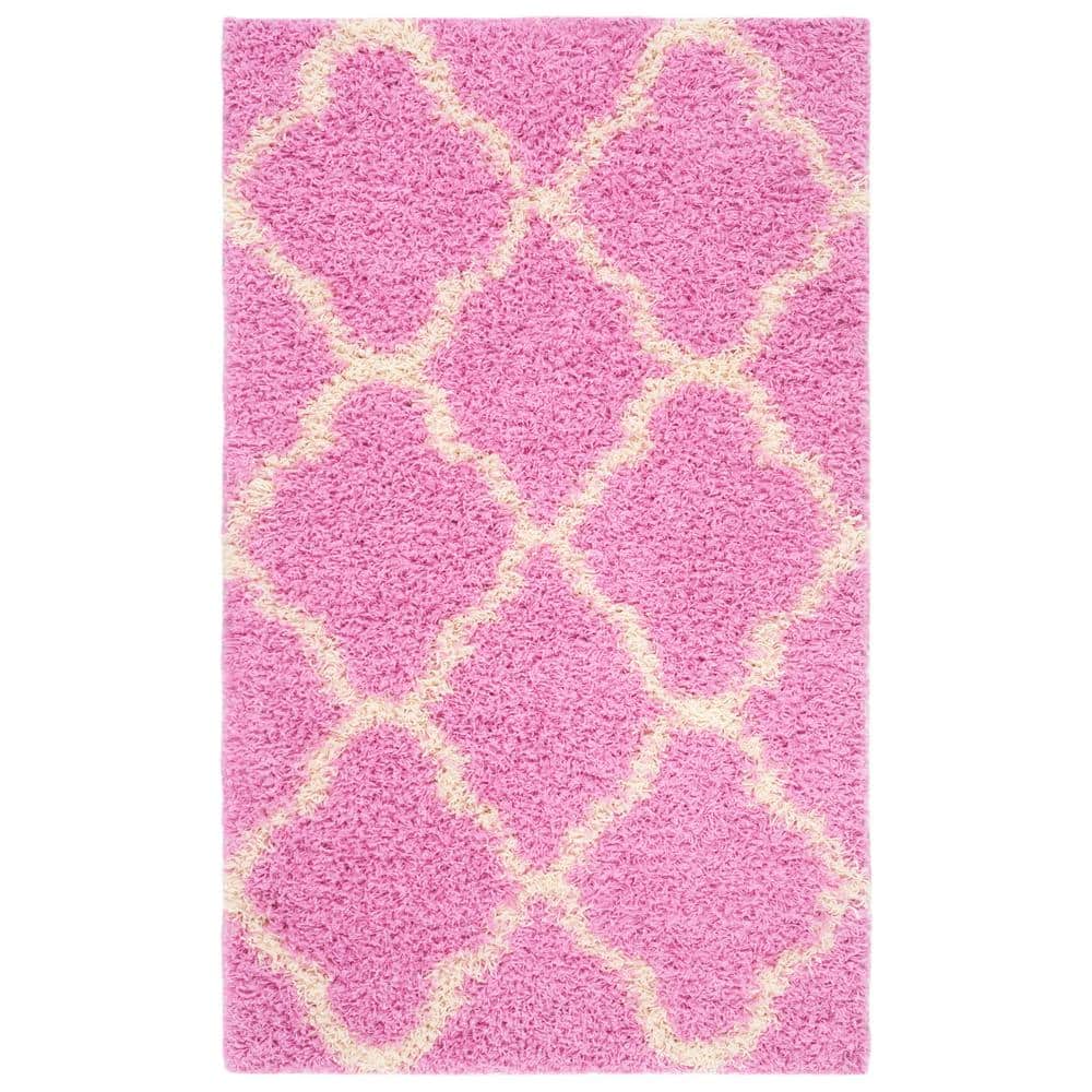 SAFAVIEH Townsend 3 ft. x 5 ft. Pink/Ivory Geometric Area Rug SGDS257I ...
