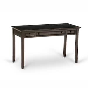 Amherst Solid Wood Transitional 54 in. Hickory Brown Wide Desk