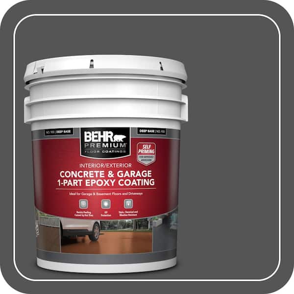 5 gal. #PPU25-01 Carbon Copy Self-Priming 1-Part Epoxy Satin Interior/Exterior Concrete and Garage Floor Paint