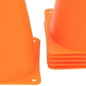 9 in. Plastic Sports Training Cones (Orange, Set of 12)