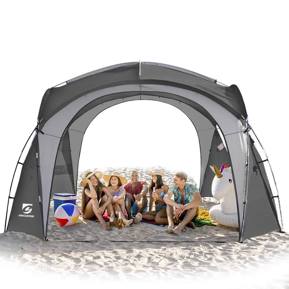 8/12-Person 12 ft. x 12 ft. Pop-Up Canopy UPF50+ Tent with Side Wall Ground