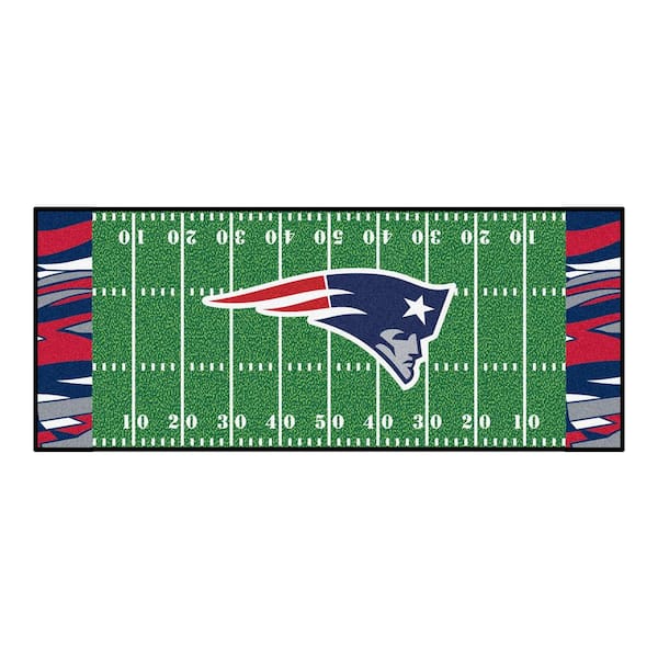FANMATS New England Patriots Football Patterned XFIT Design 2.5 ft. x 6 ft. Field Runner Area Rug