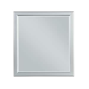 Louis Philippe 39 in. H x 36 in. W Platinum Mirror