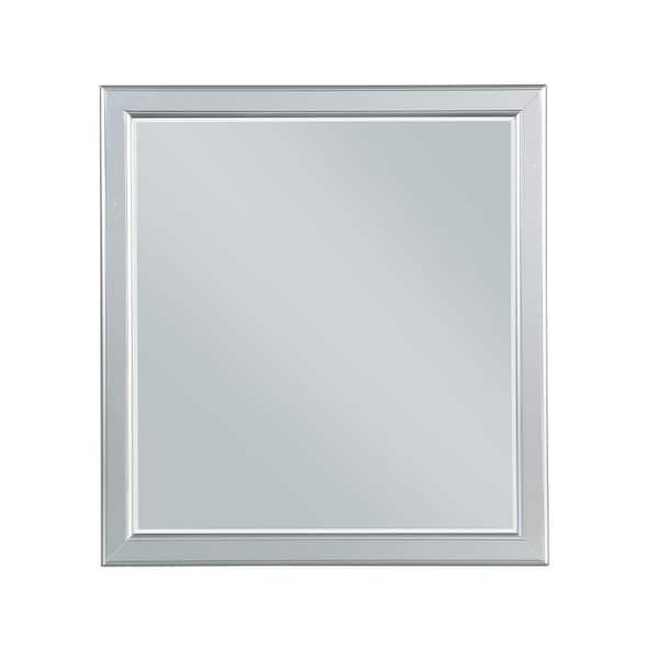 Acme Furniture Louis Philippe 39 in. H x 36 in. W Platinum Mirror