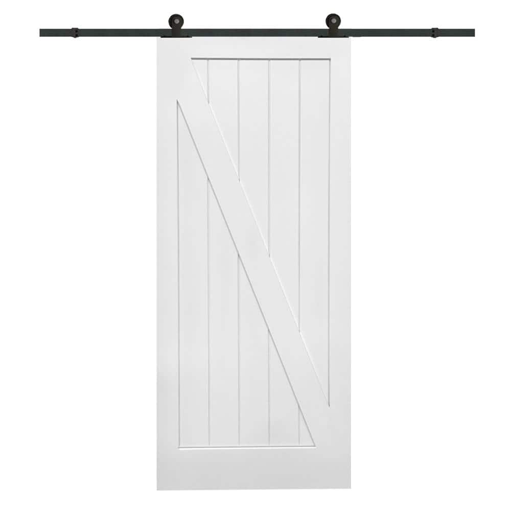 42 in. x 84 in. Primed Z-Plank MDF Sliding Barn Door with Hardware Kit price history on PriceWatchPro