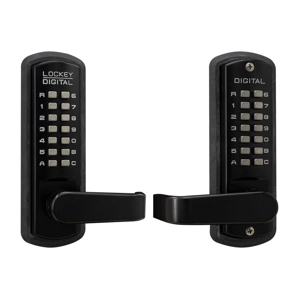3835 Jet Black/Marine Grade Double Combination Mechanical Keyless Lever Loc