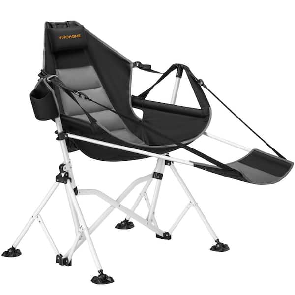 Portable Black and Gray Hammock Camping Chair